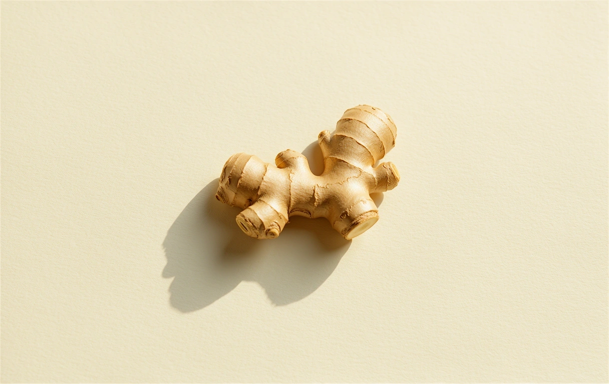 Structural study of a raw ginger root