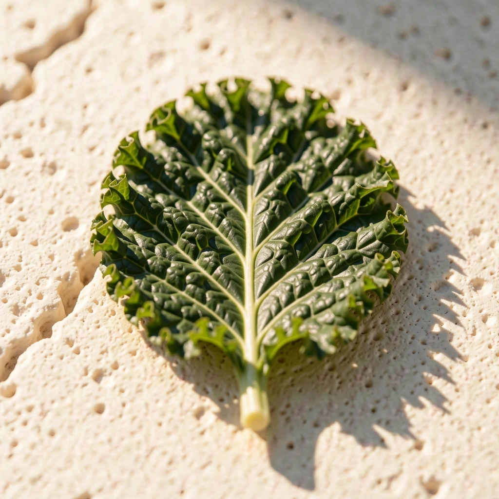 Microscopic texture of kale leaf
